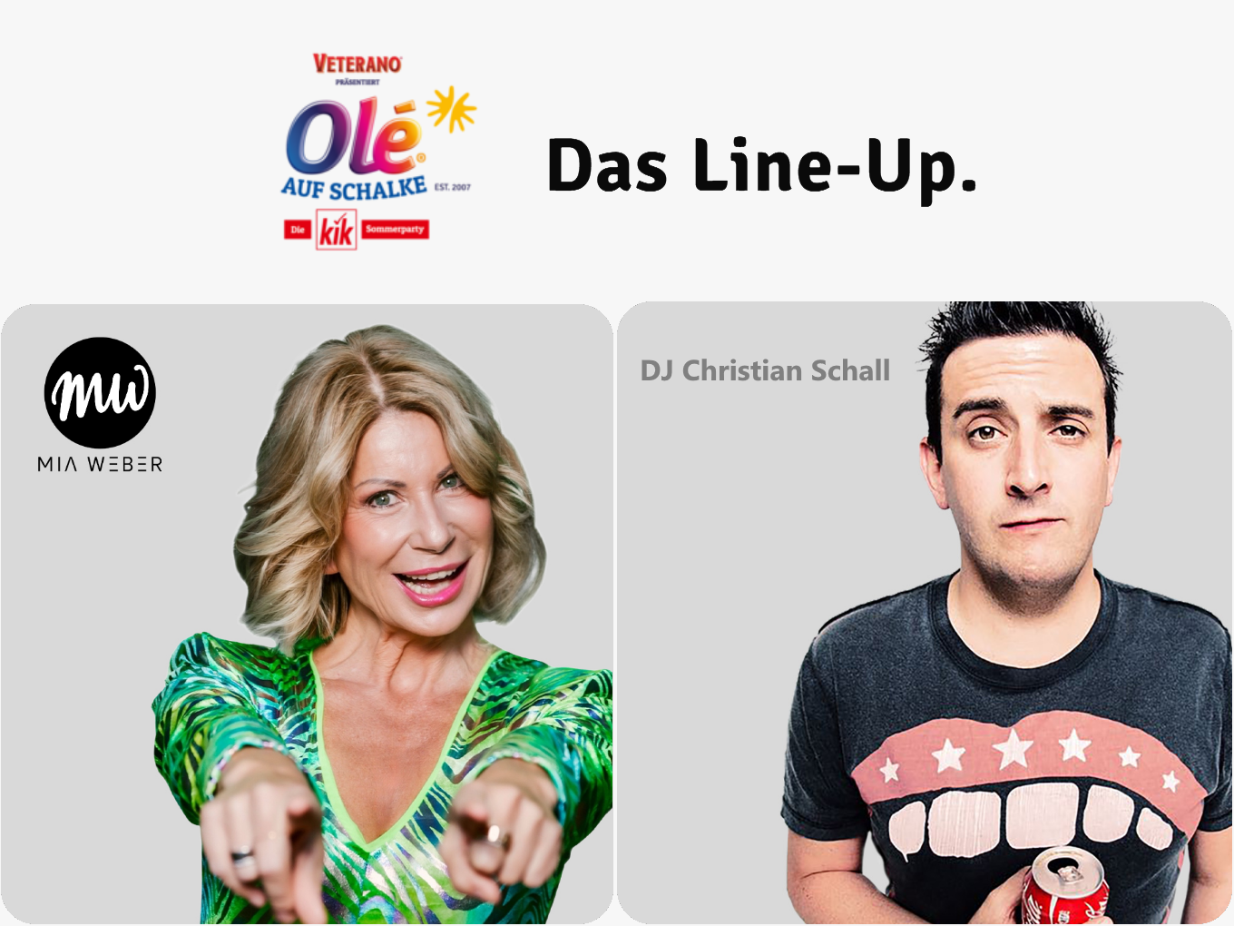 Mia Weber und DJ Christian Schall im Line-Up