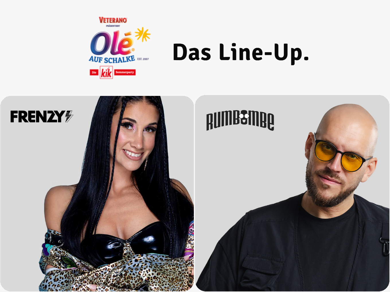 Frenzy und Rumbombe im Line-Up